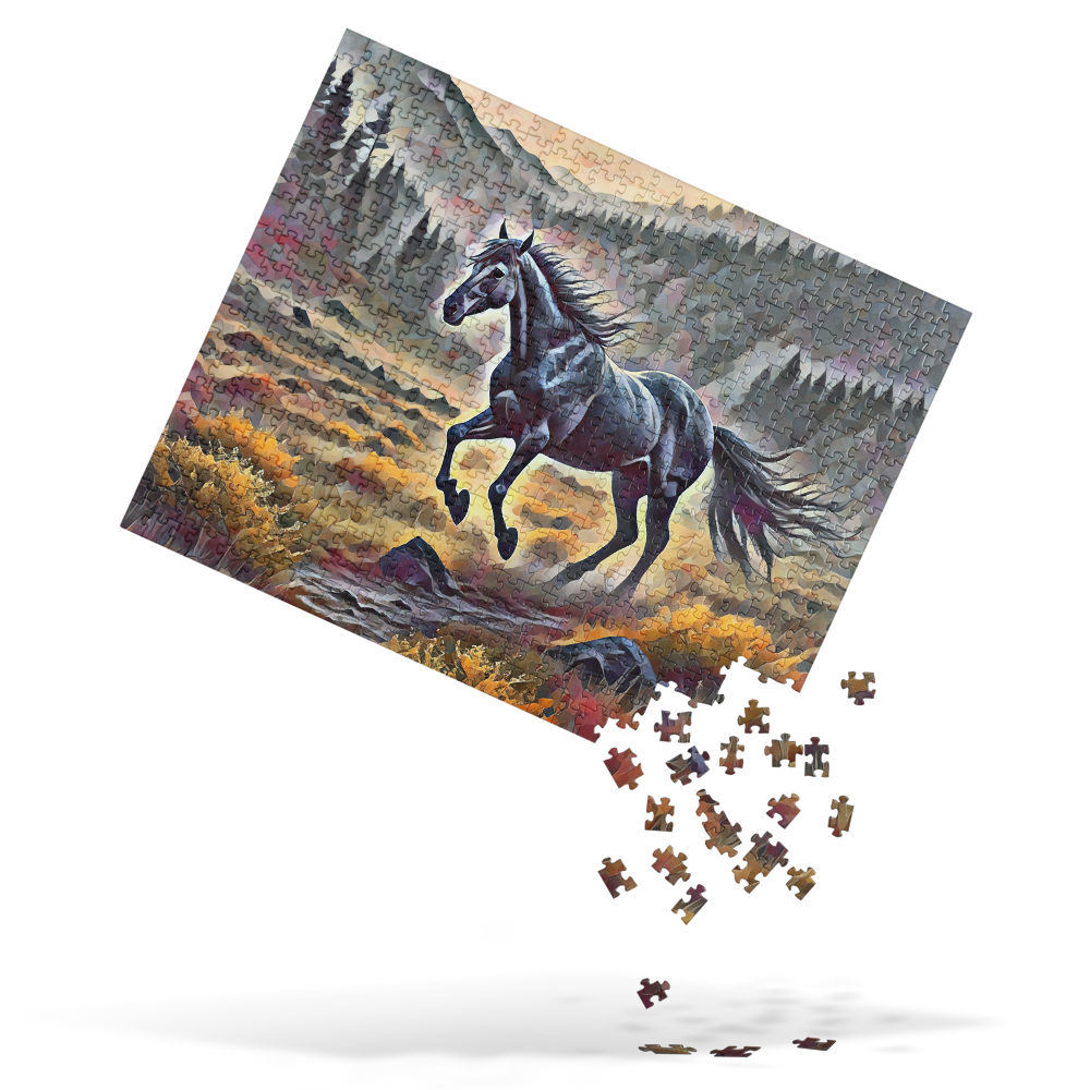 Oregon Running Horse - Digital Art - Jigsaw puzzle