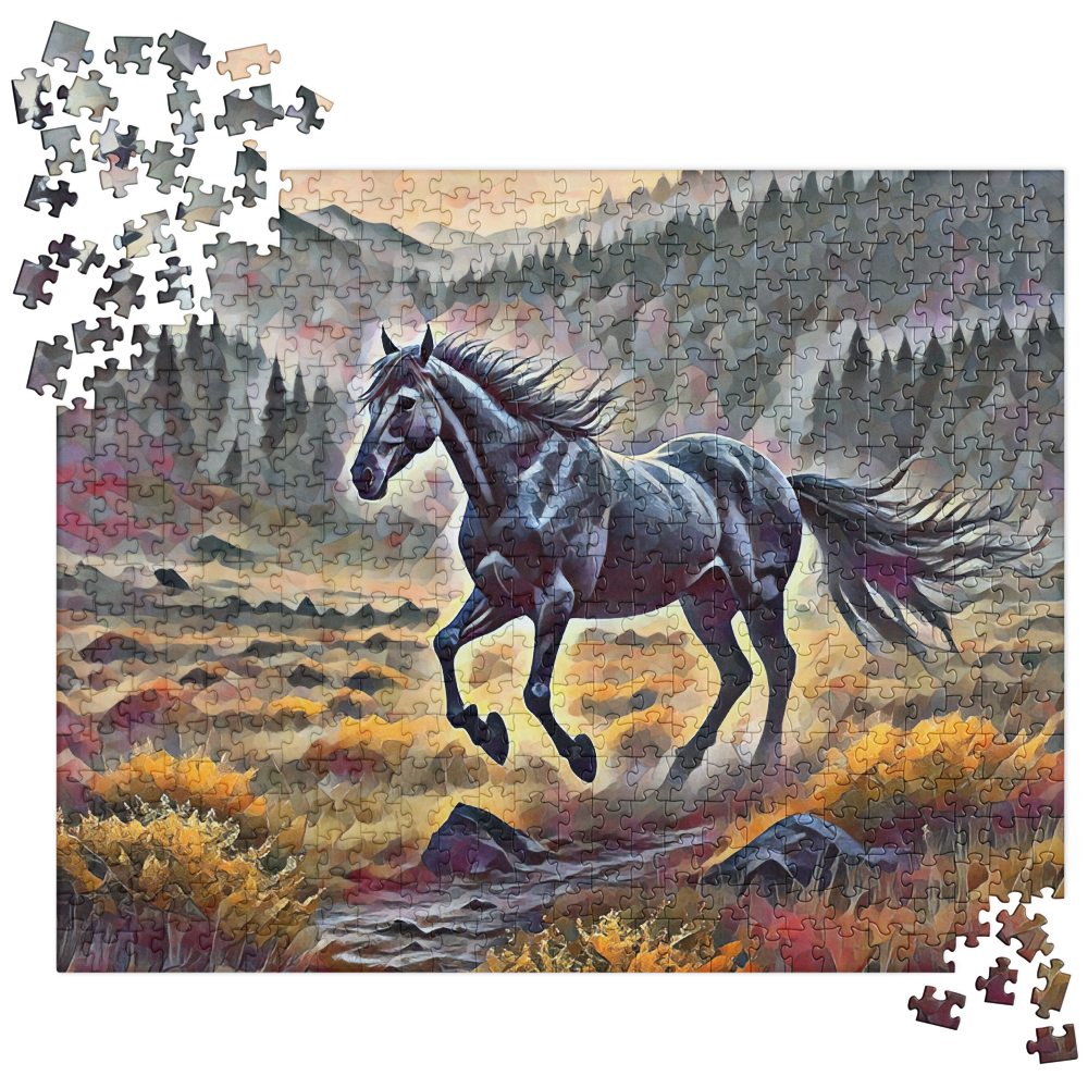 Oregon Running Horse - Digital Art - Jigsaw puzzle