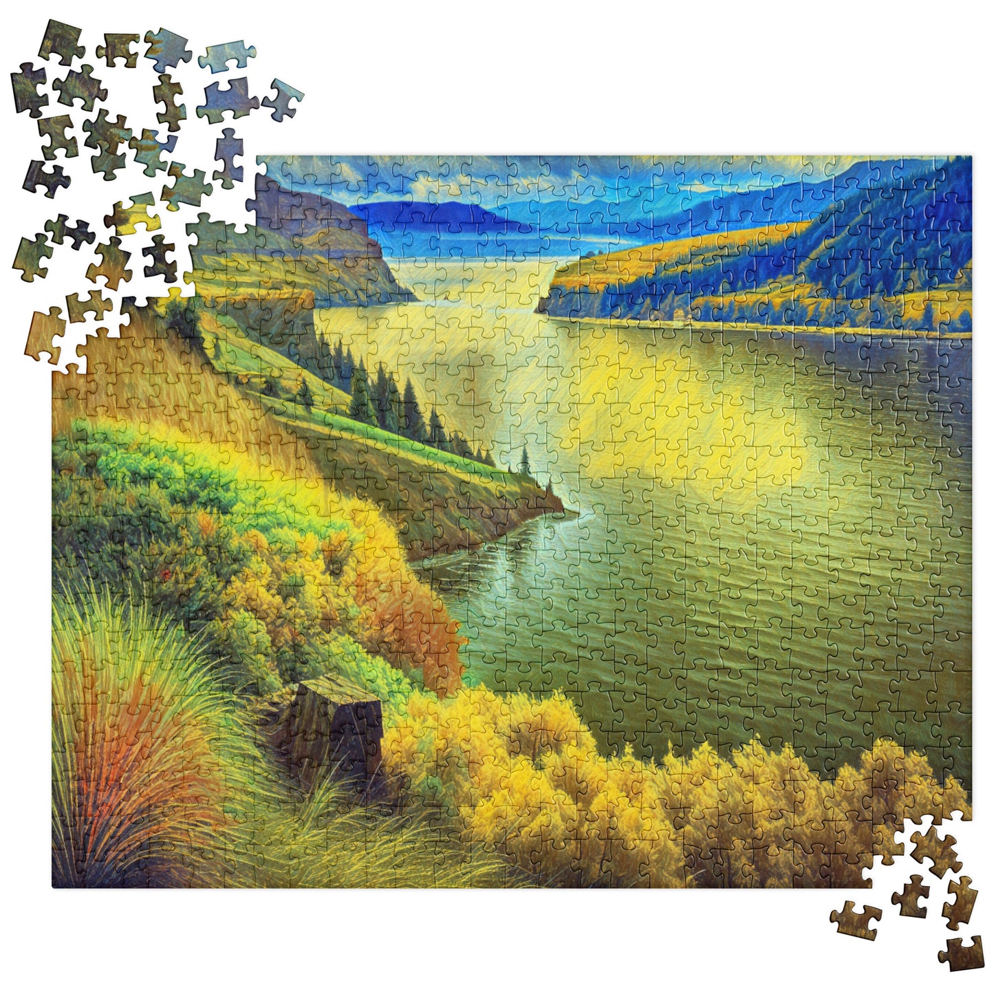 Columbia River Gorge - Digital Art - Jigsaw puzzle