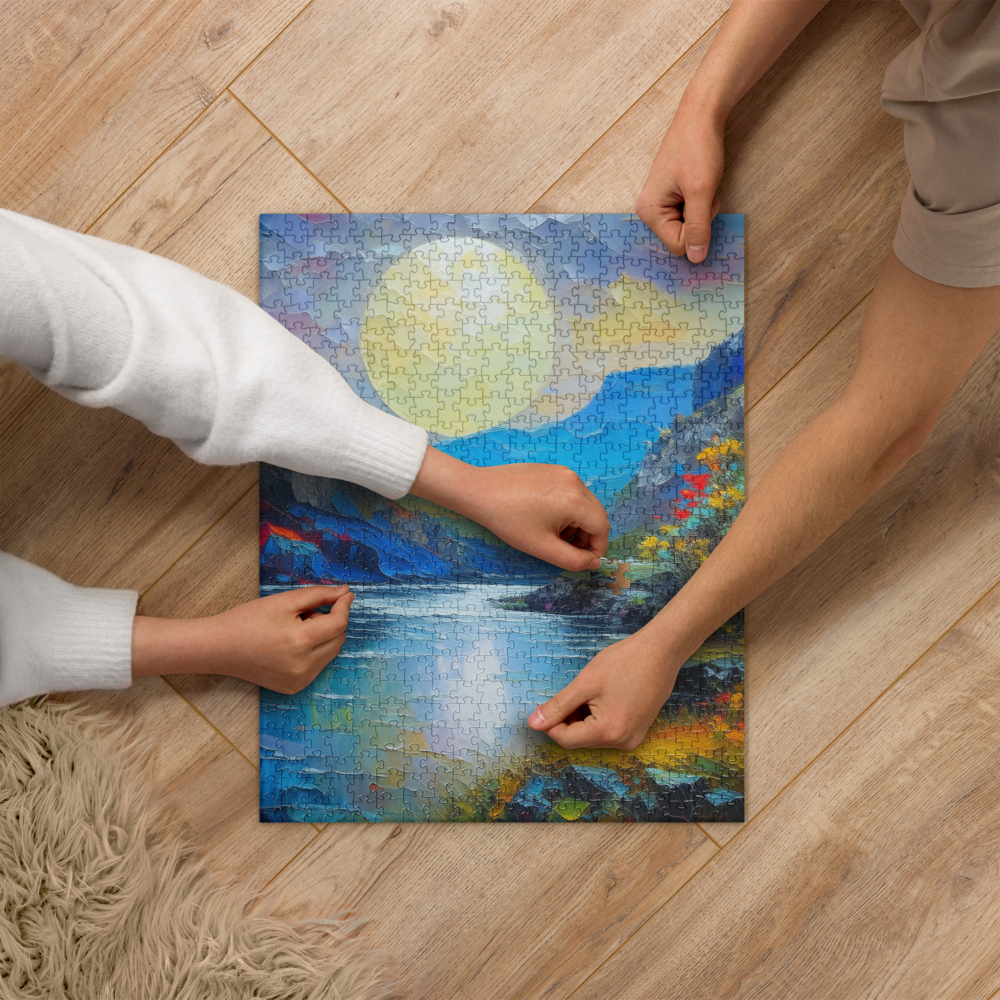 Moon Over the Gorge - Jigsaw puzzle