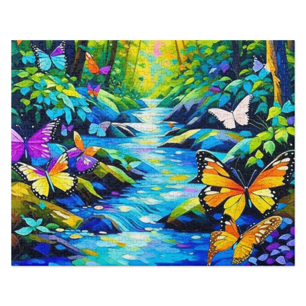 Oregon Butterflies in the Forest - Jigsaw puzzle