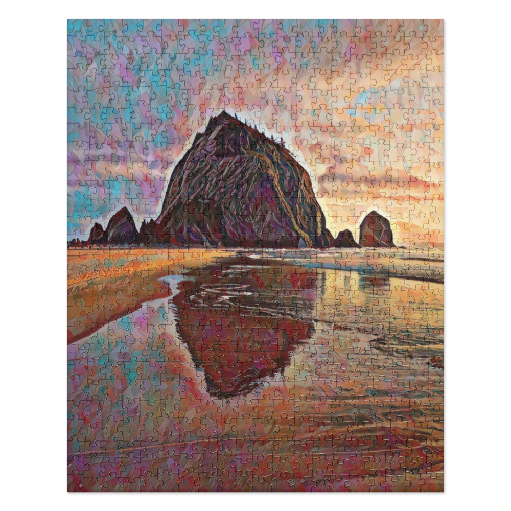 Haystack Rock - Digital Art - Jigsaw puzzle