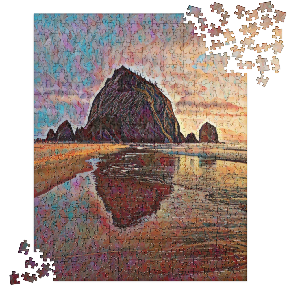 Haystack Rock - Digital Art - Jigsaw puzzle