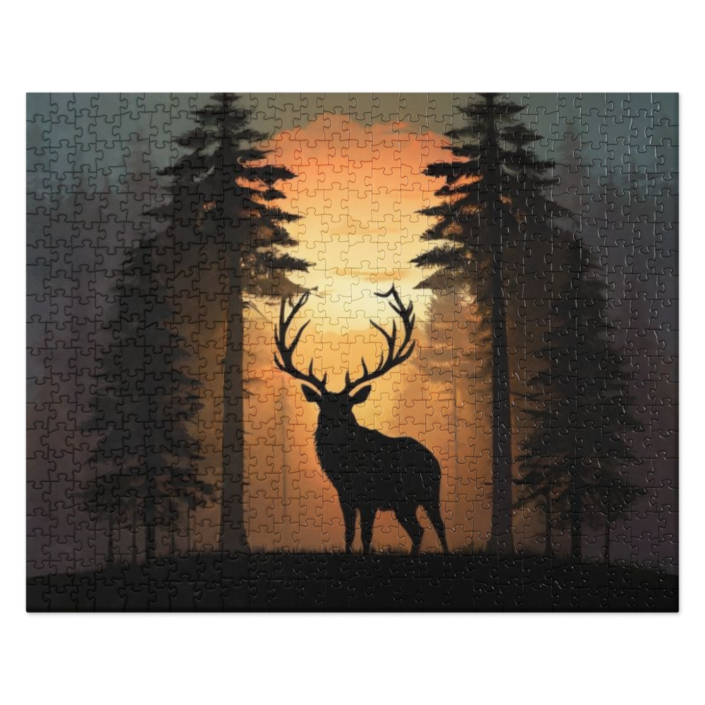 Elk at Sunset - Jigsaw puzzle