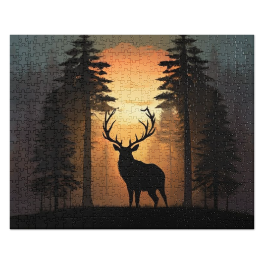 Elk at Sunset - Jigsaw puzzle