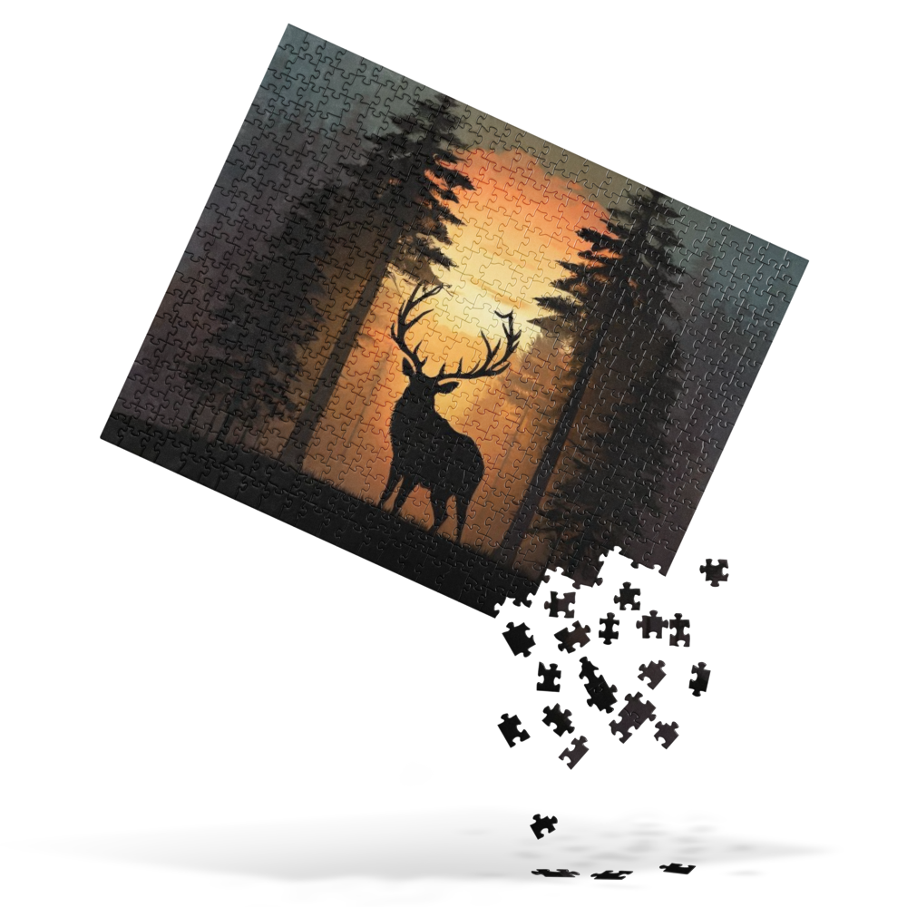 Elk at Sunset - Jigsaw puzzle