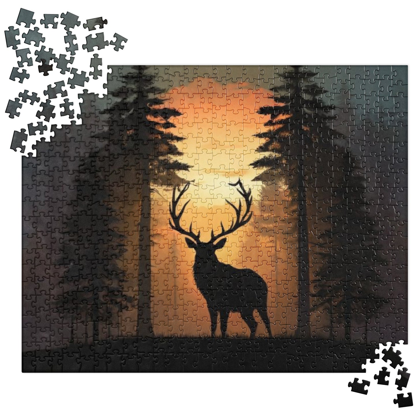 Elk at Sunset - Jigsaw puzzle