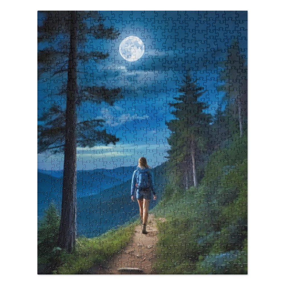 Oregon Full Moon Hiking - Jigsaw puzzle