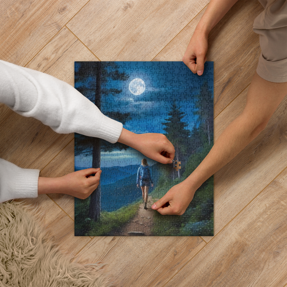 Oregon Full Moon Hiking - Jigsaw puzzle