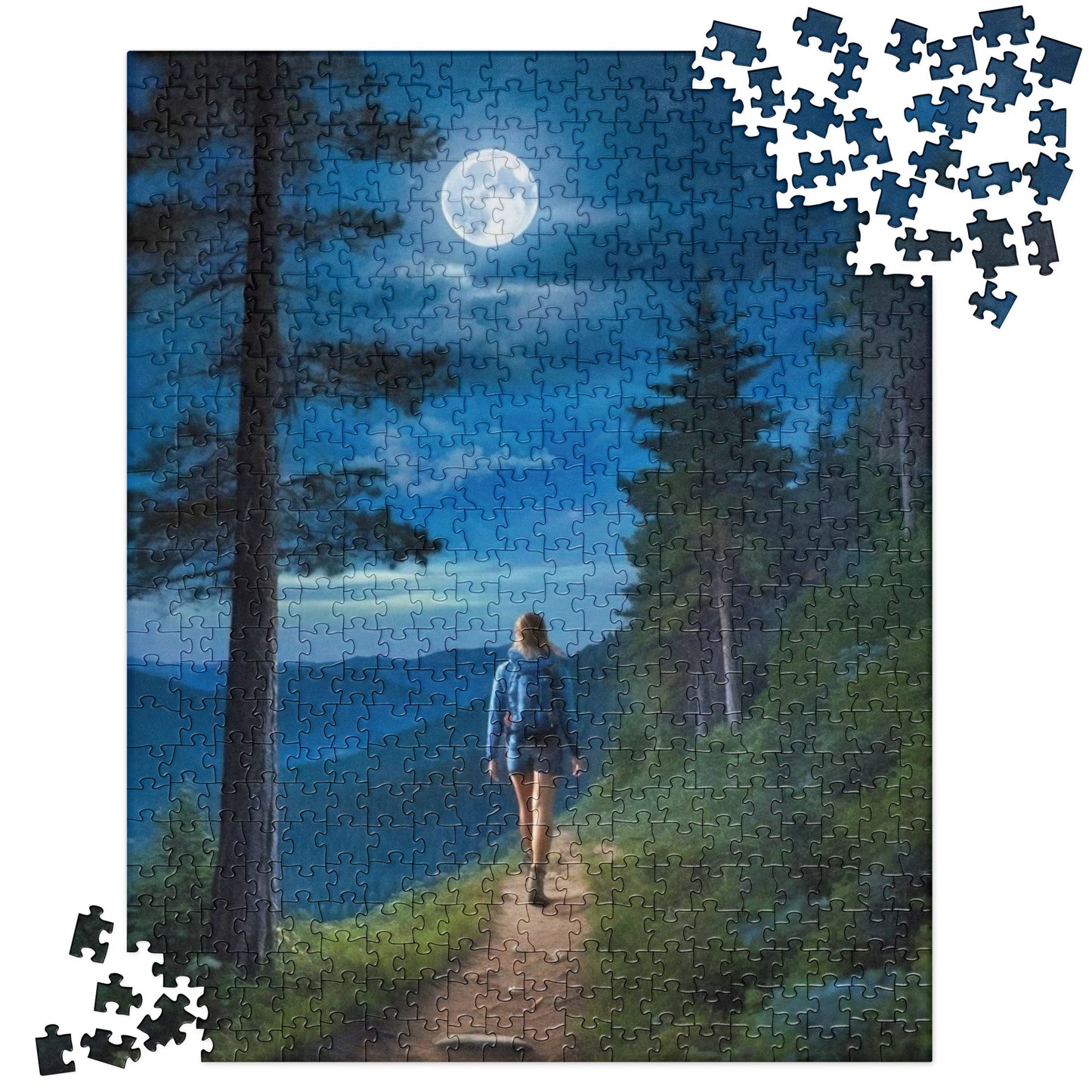 Oregon Full Moon Hiking - Jigsaw puzzle