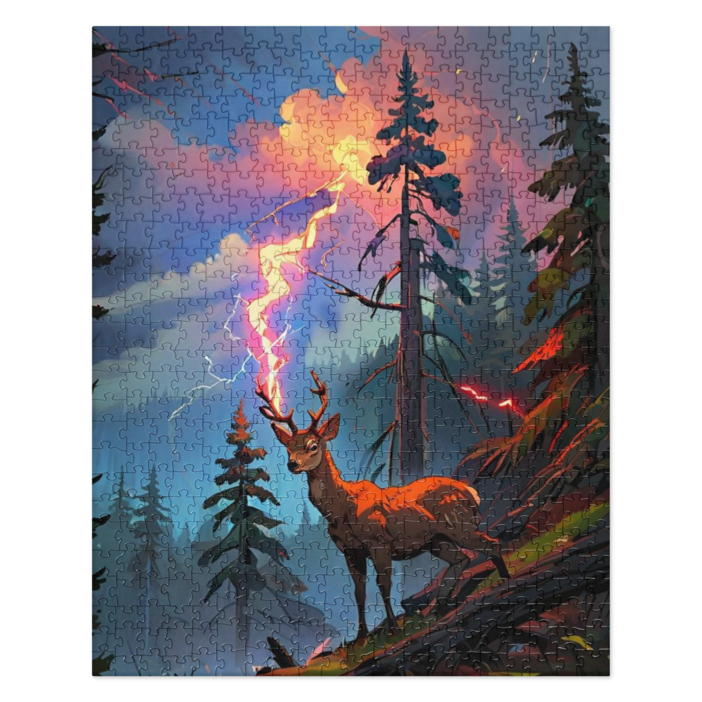 Oregon Lightning Strike - Jigsaw puzzle