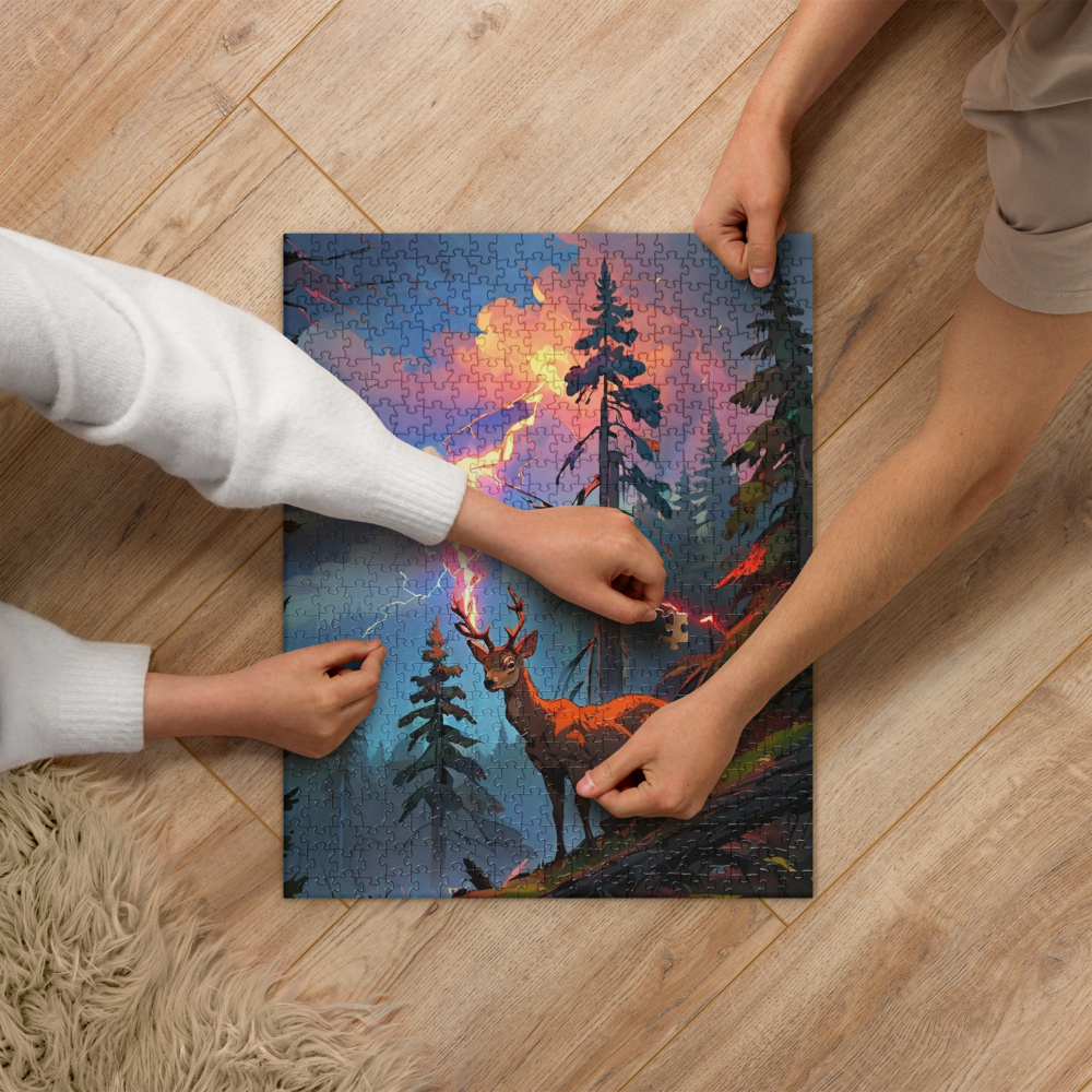 Oregon Lightning Strike - Jigsaw puzzle