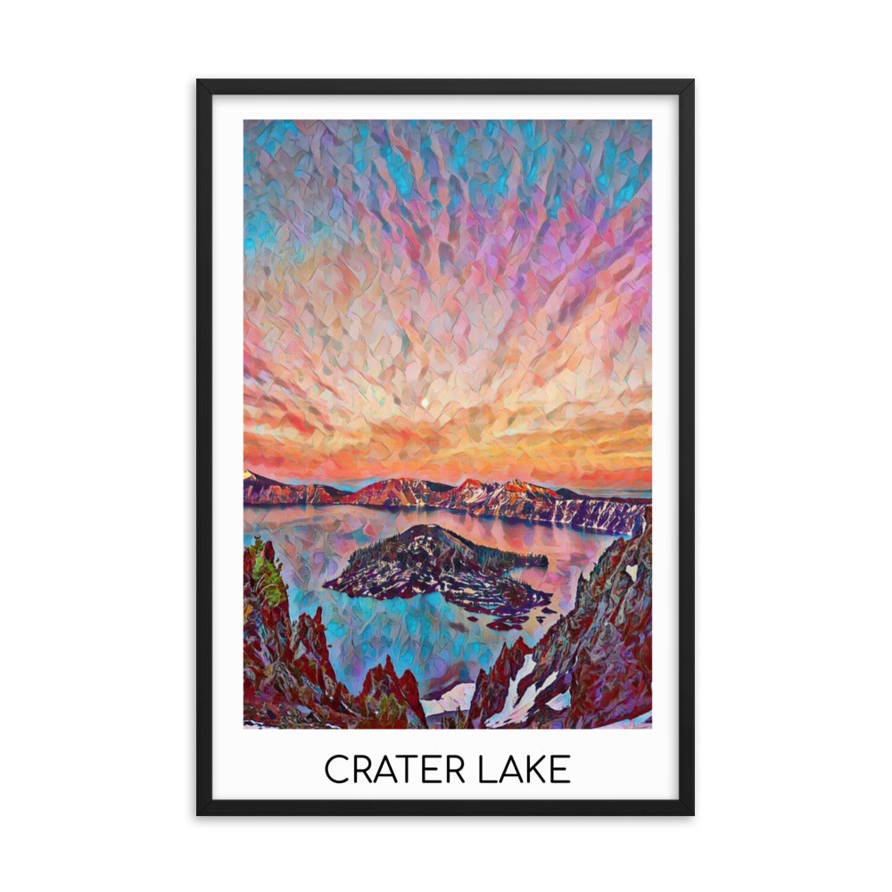 Crater Lake - Framed poster