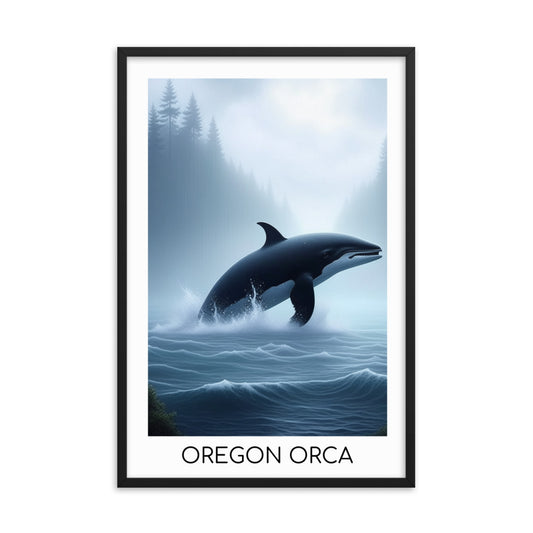 Oregon Orca - Framed poster