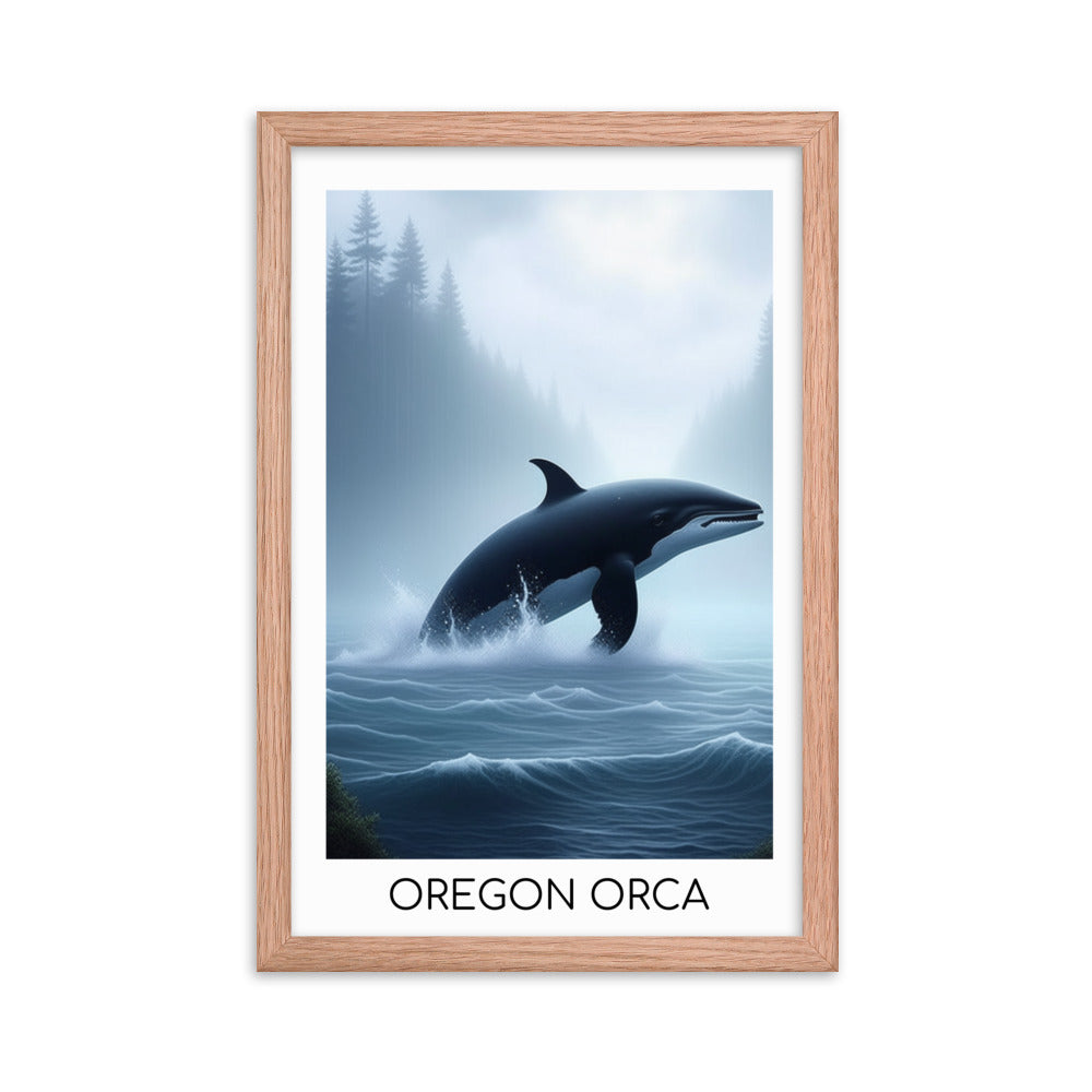 Oregon Orca - Framed poster