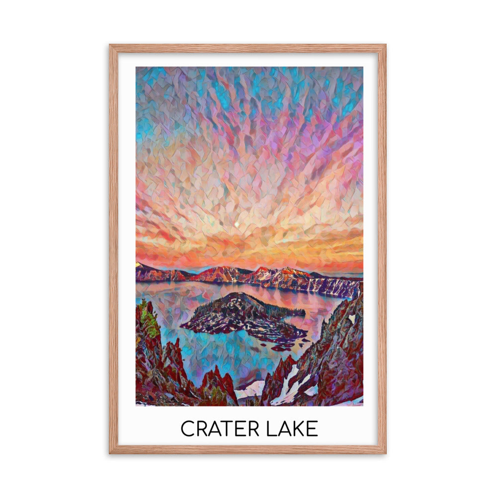 Crater Lake - Framed poster