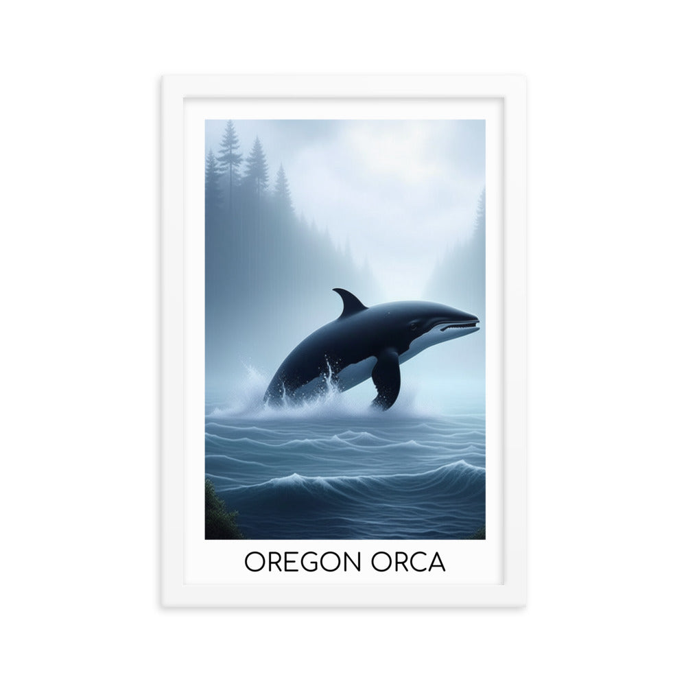 Oregon Orca - Framed poster