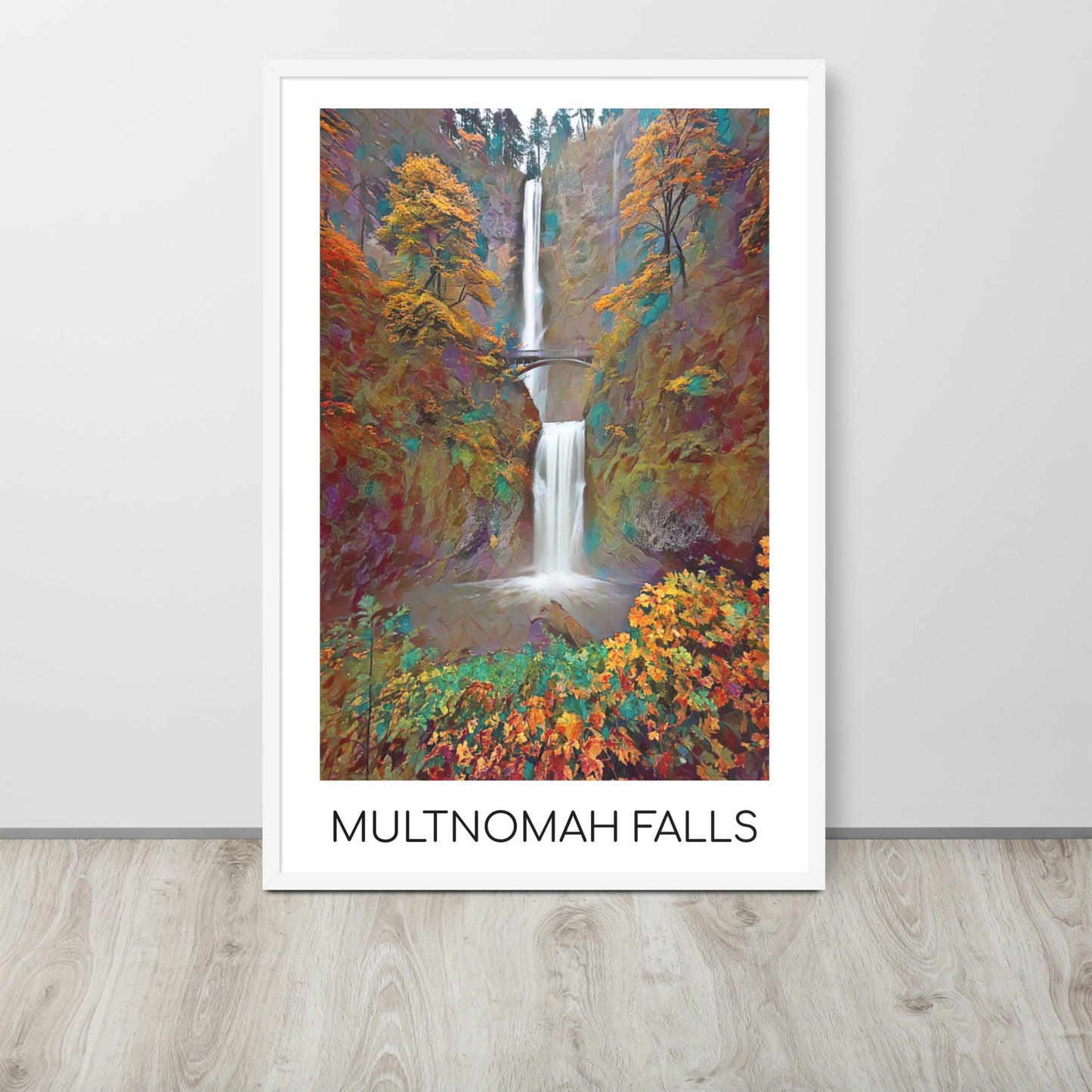 Multnomah Falls - Framed poster