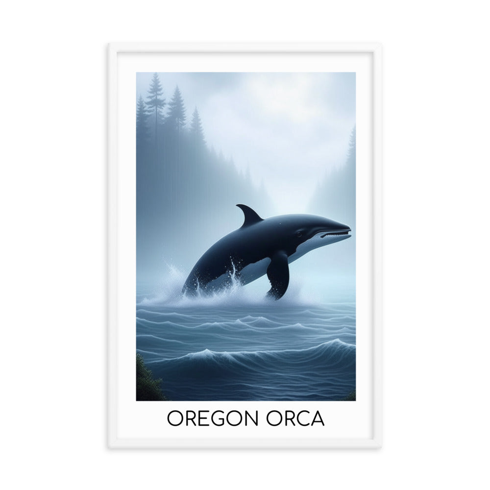 Oregon Orca - Framed poster