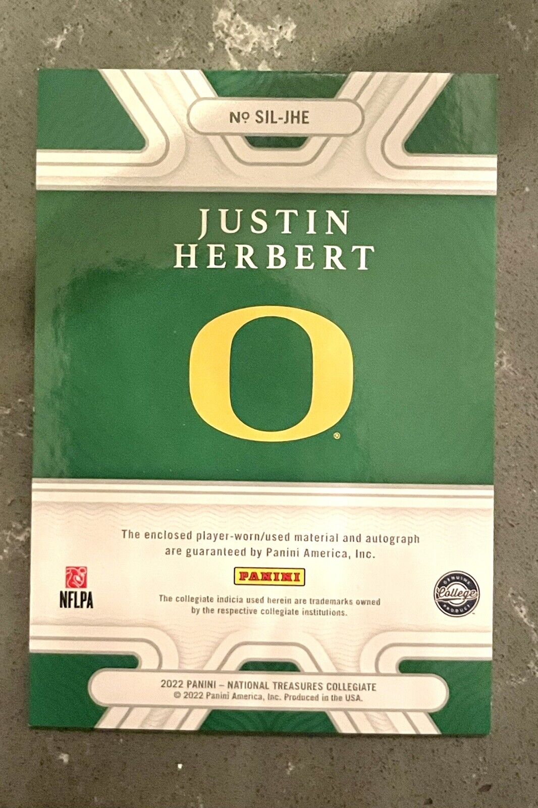 Justin Herbert National outlet Treasures Patch /75