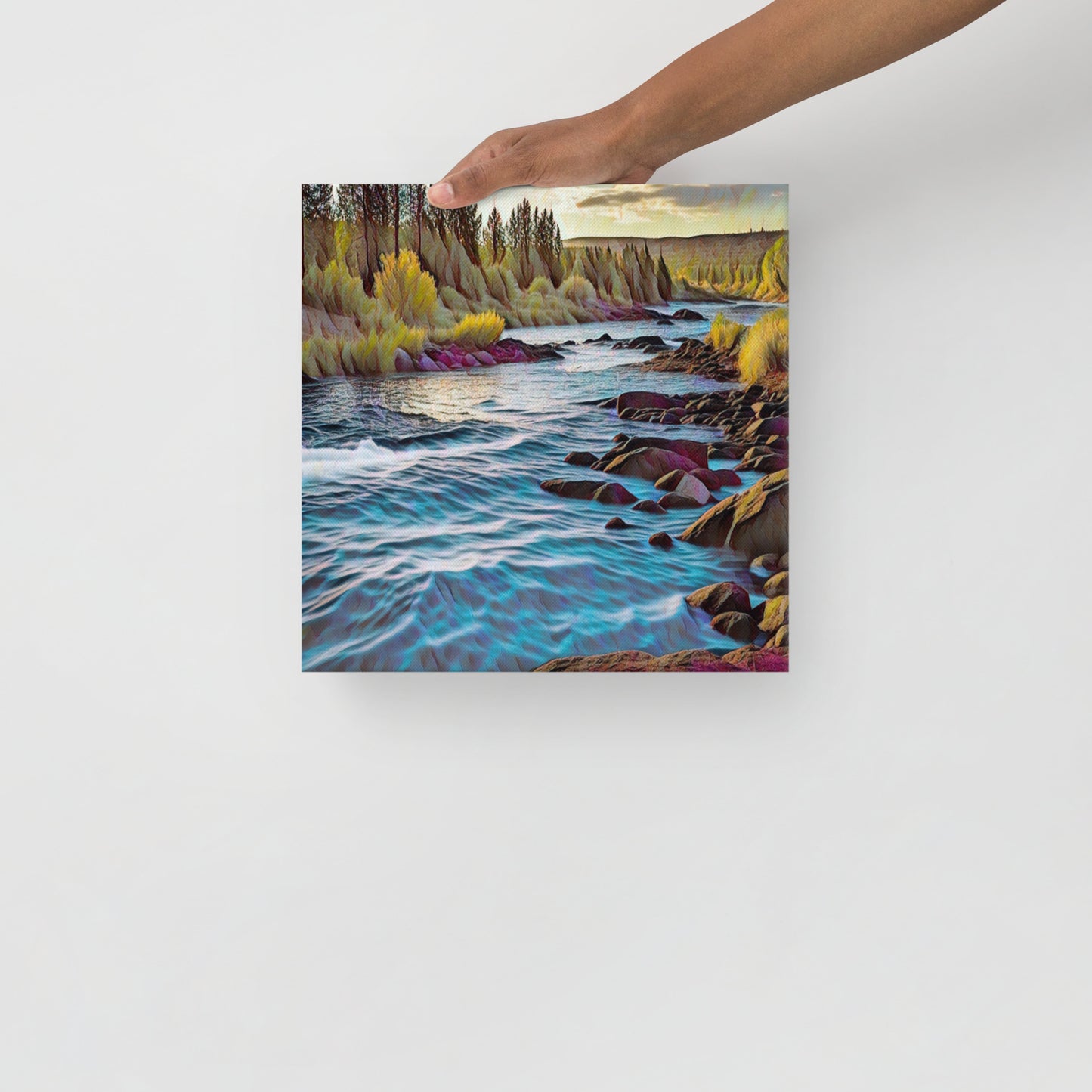 Oregon River - Digital Art - Thin canvas