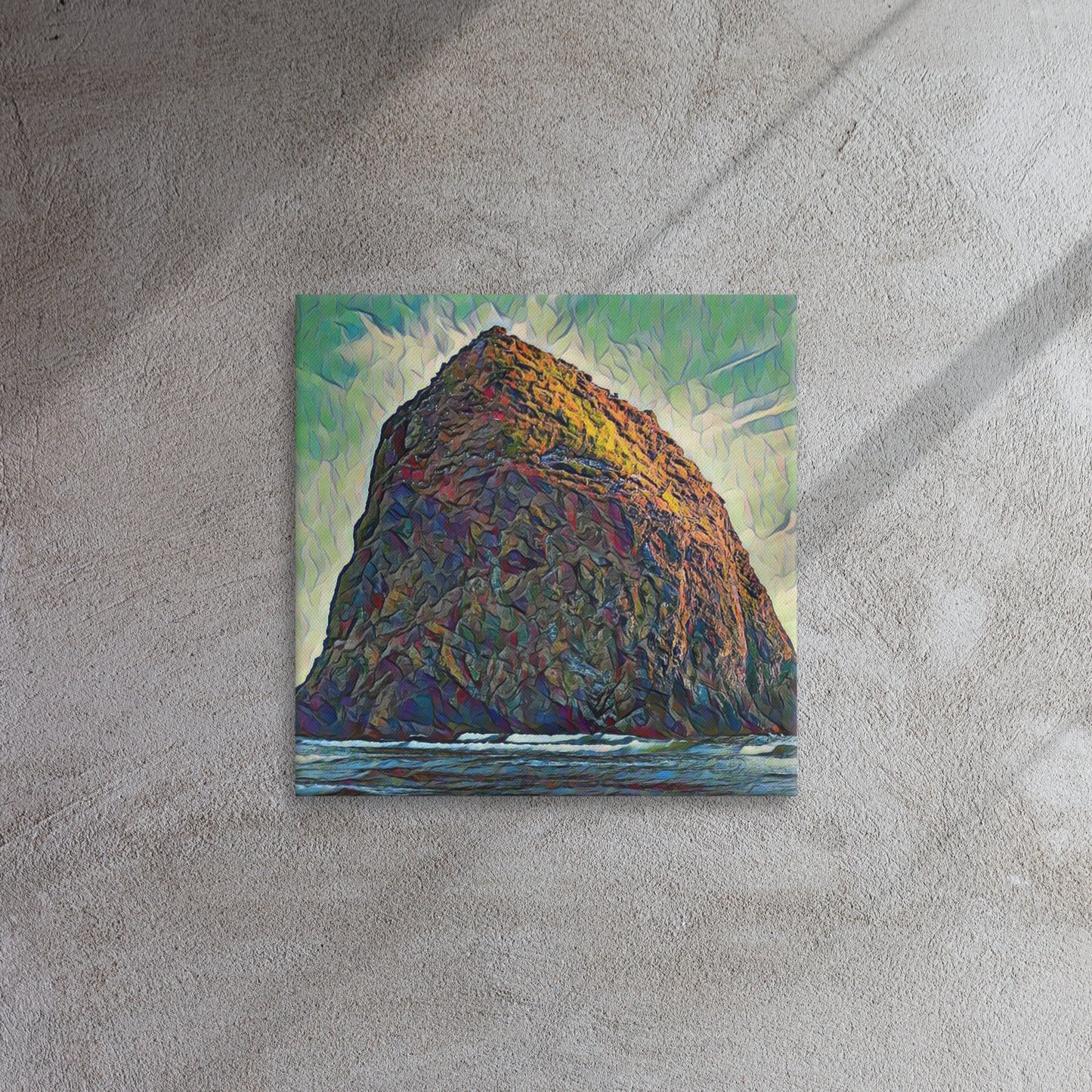 Haystack Rock - Digital Art - Thin canvas