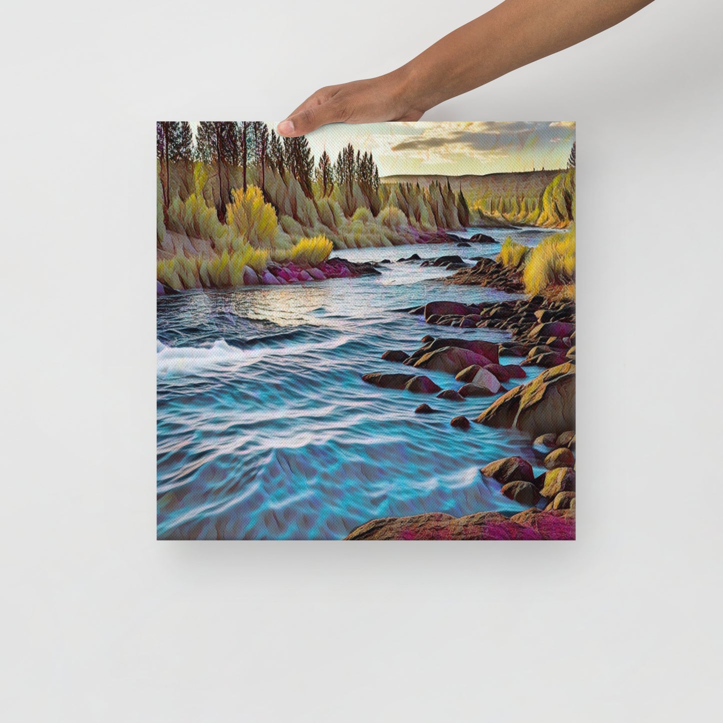 Oregon River - Digital Art - Thin canvas