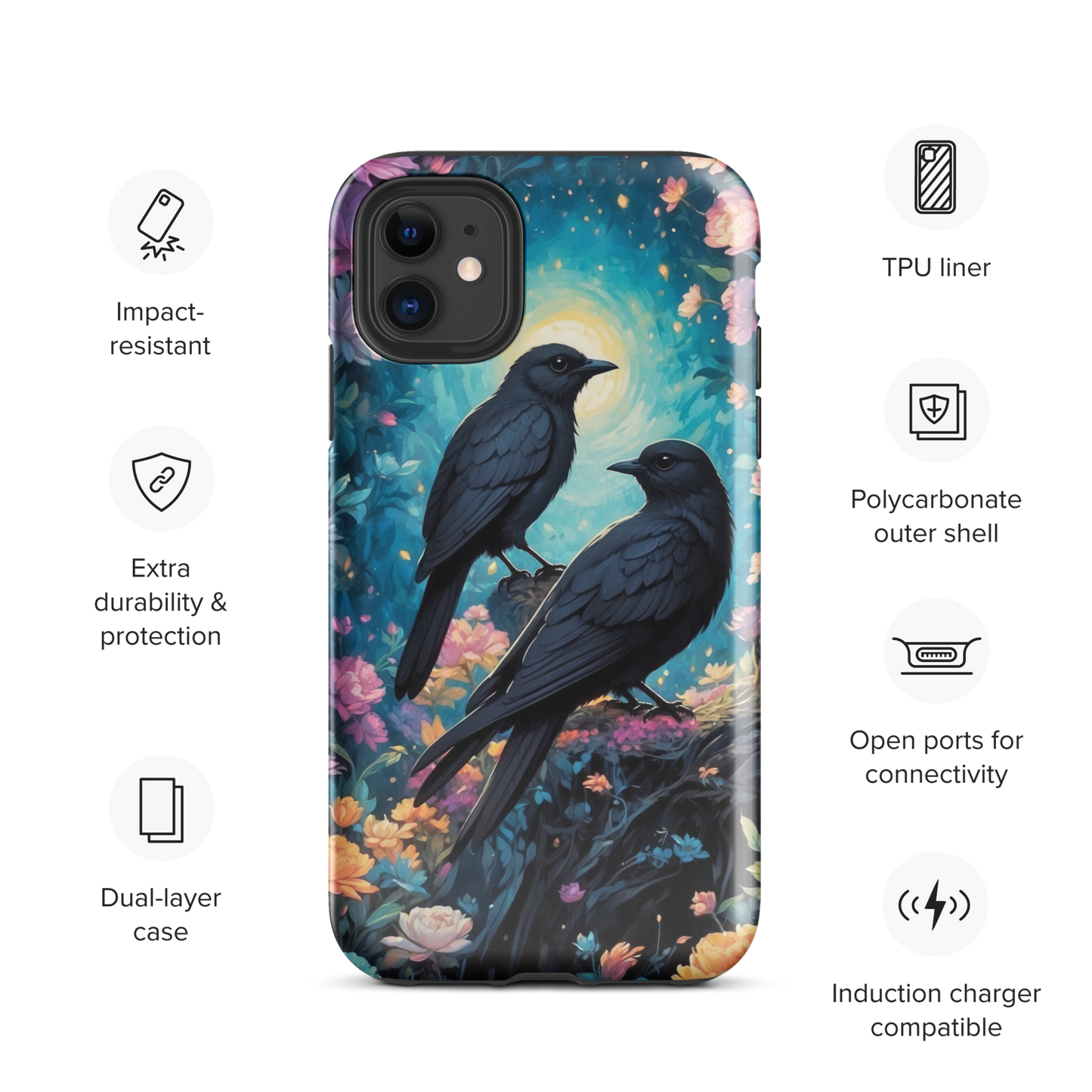 Black Birds - Tough Case for iPhone®