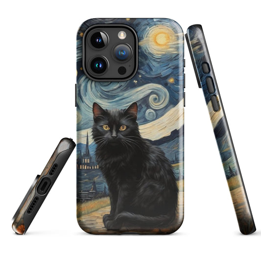 Starry Black Cat Night - Tough Case for iPhone®