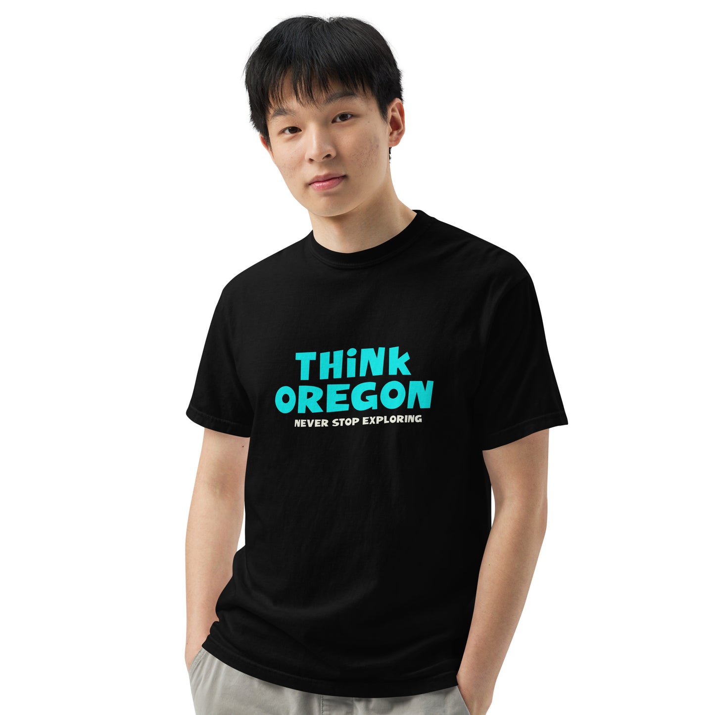 Think Oregon - Unisex garment-dyed heavyweight t-shirt