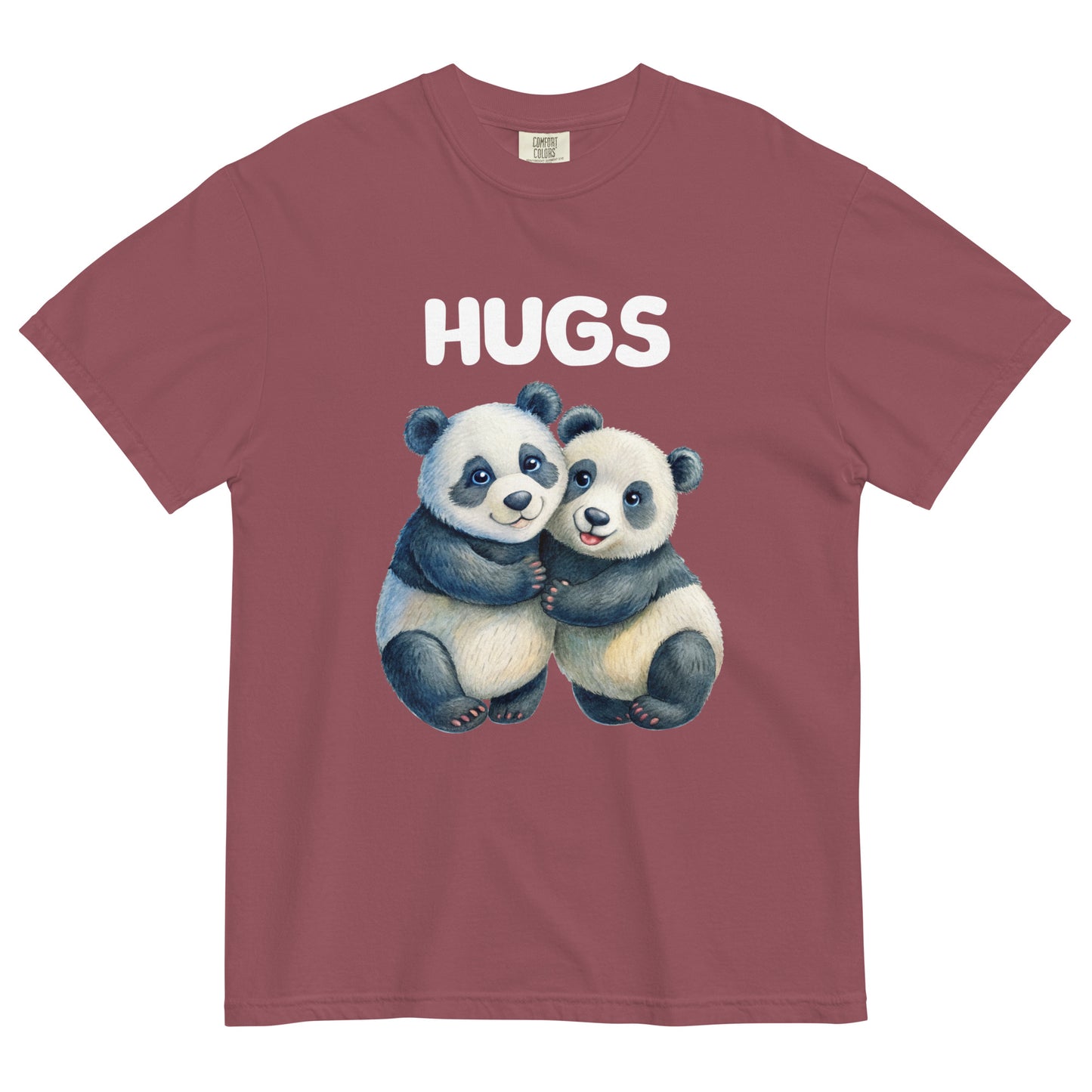 HUGS - PANDA BEARS - Comfort Colors - Unisex garment-dyed heavyweight t-shirt