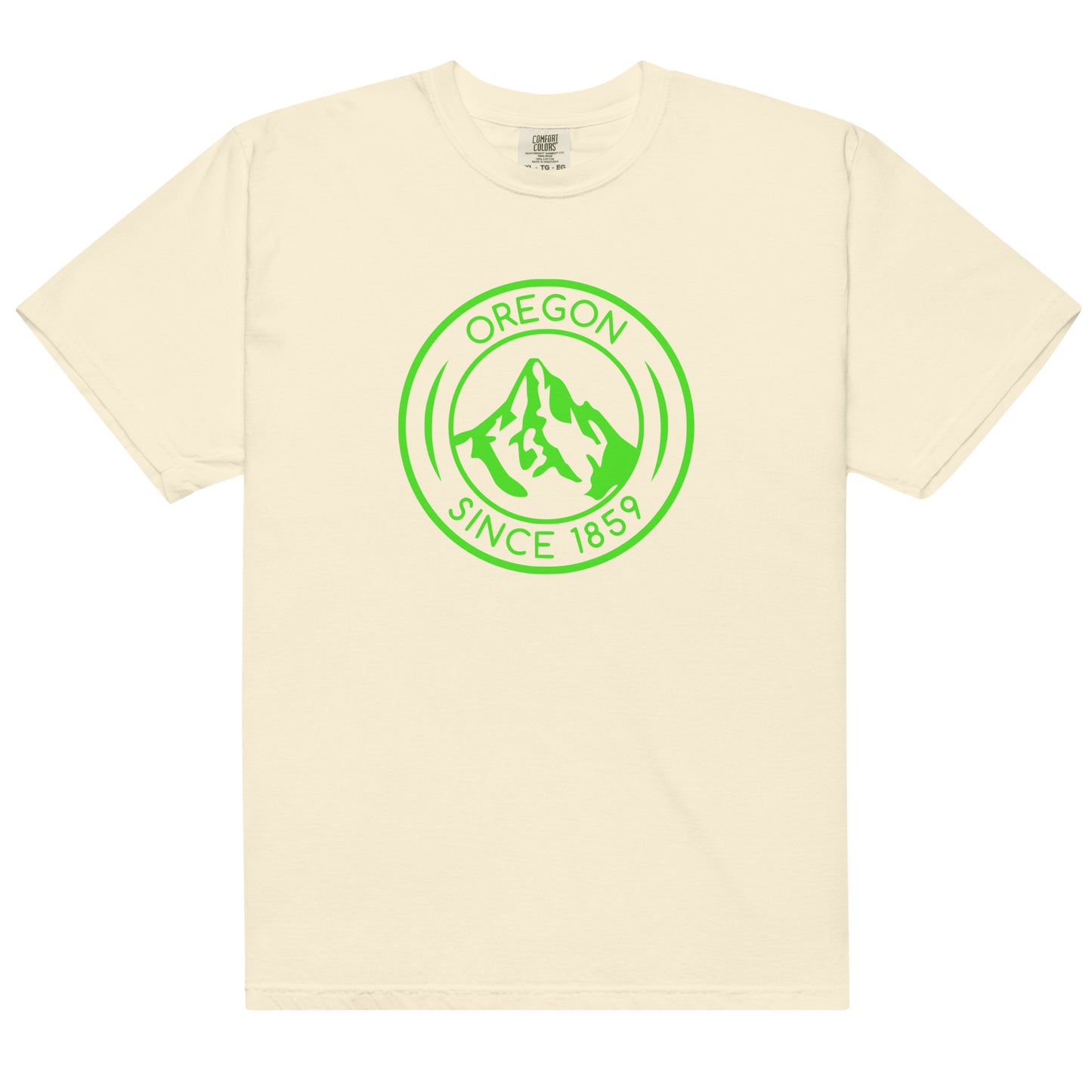 OREGON SINCE 1859 - LIME - Comfort Colors - Unisex garment-dyed heavyweight t-shirt