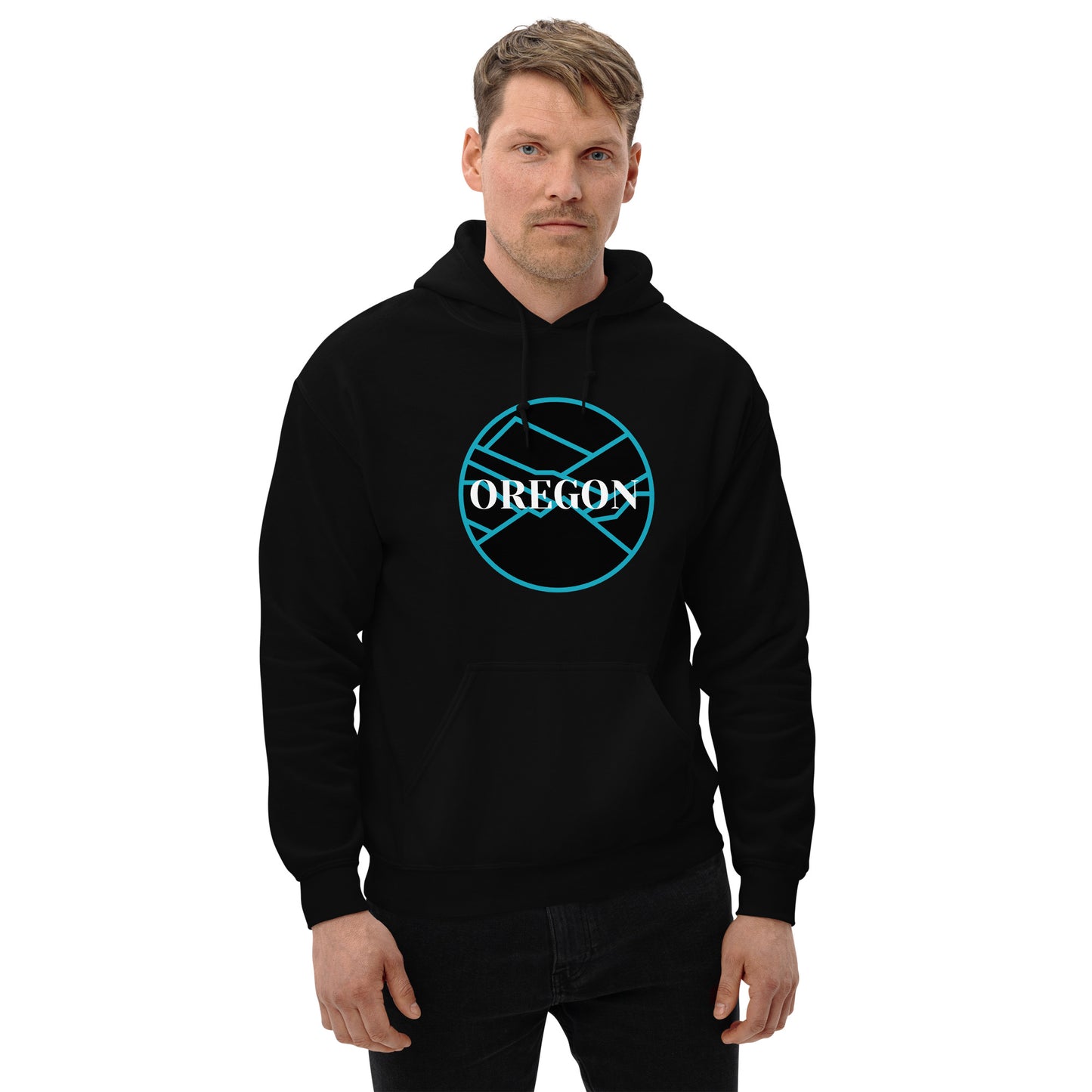 OREGON - Blue/Black - Unisex Hoodie