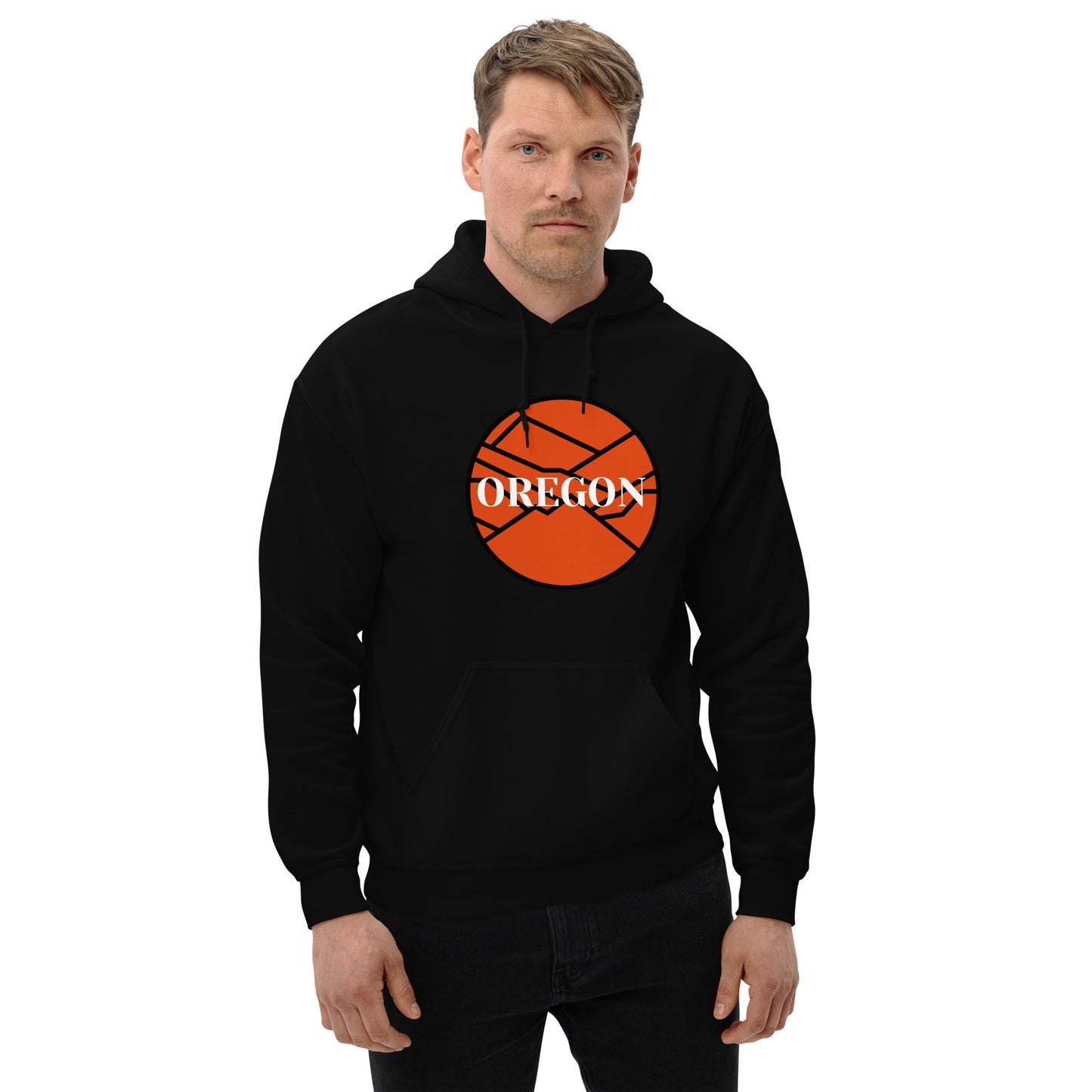 OREGON - Orange/Black - Unisex Hoodie