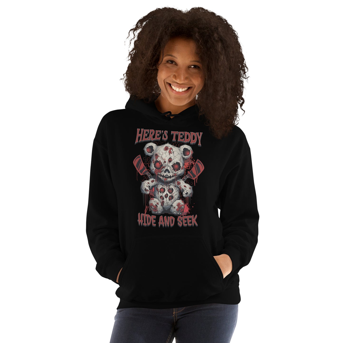 HALLOWEEN - HERE'S TEDDY - Unisex Hoodie