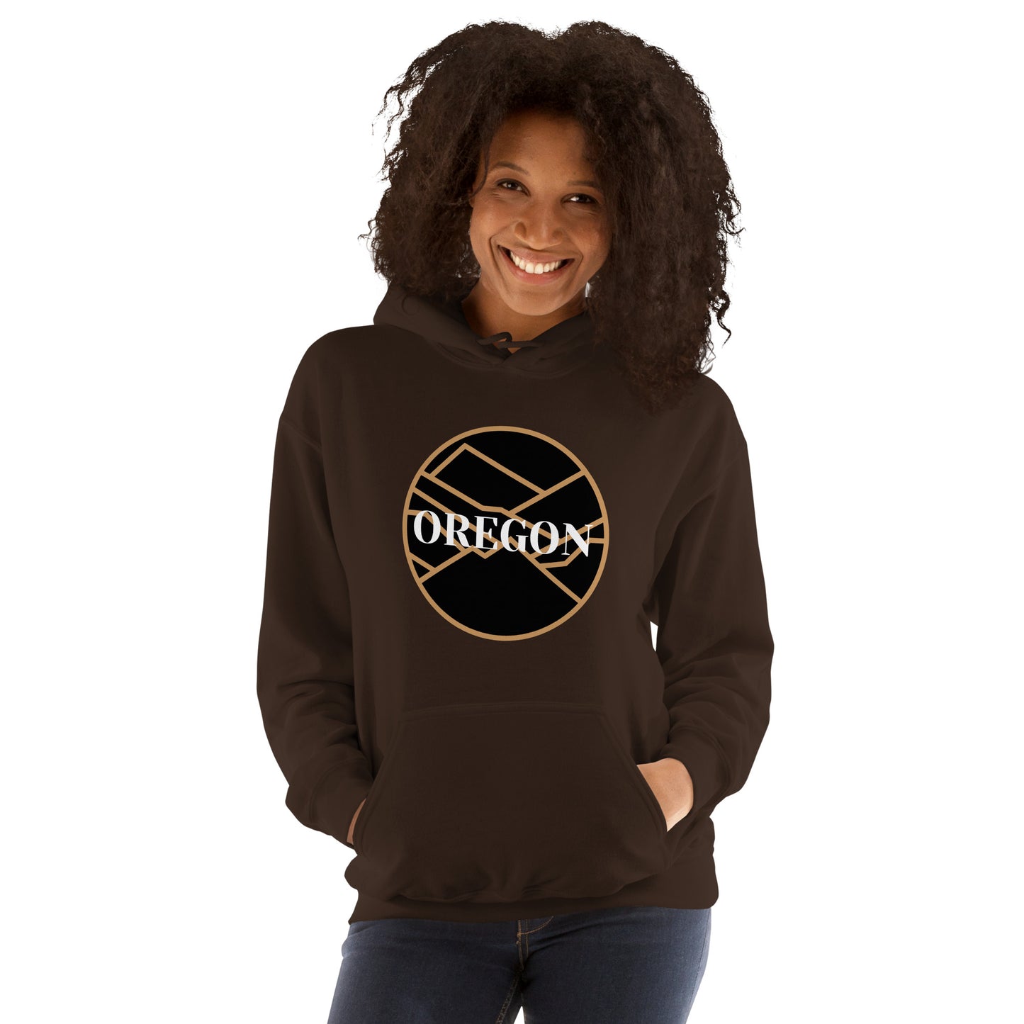 OREGON - Black/Tan - Unisex Hoodie