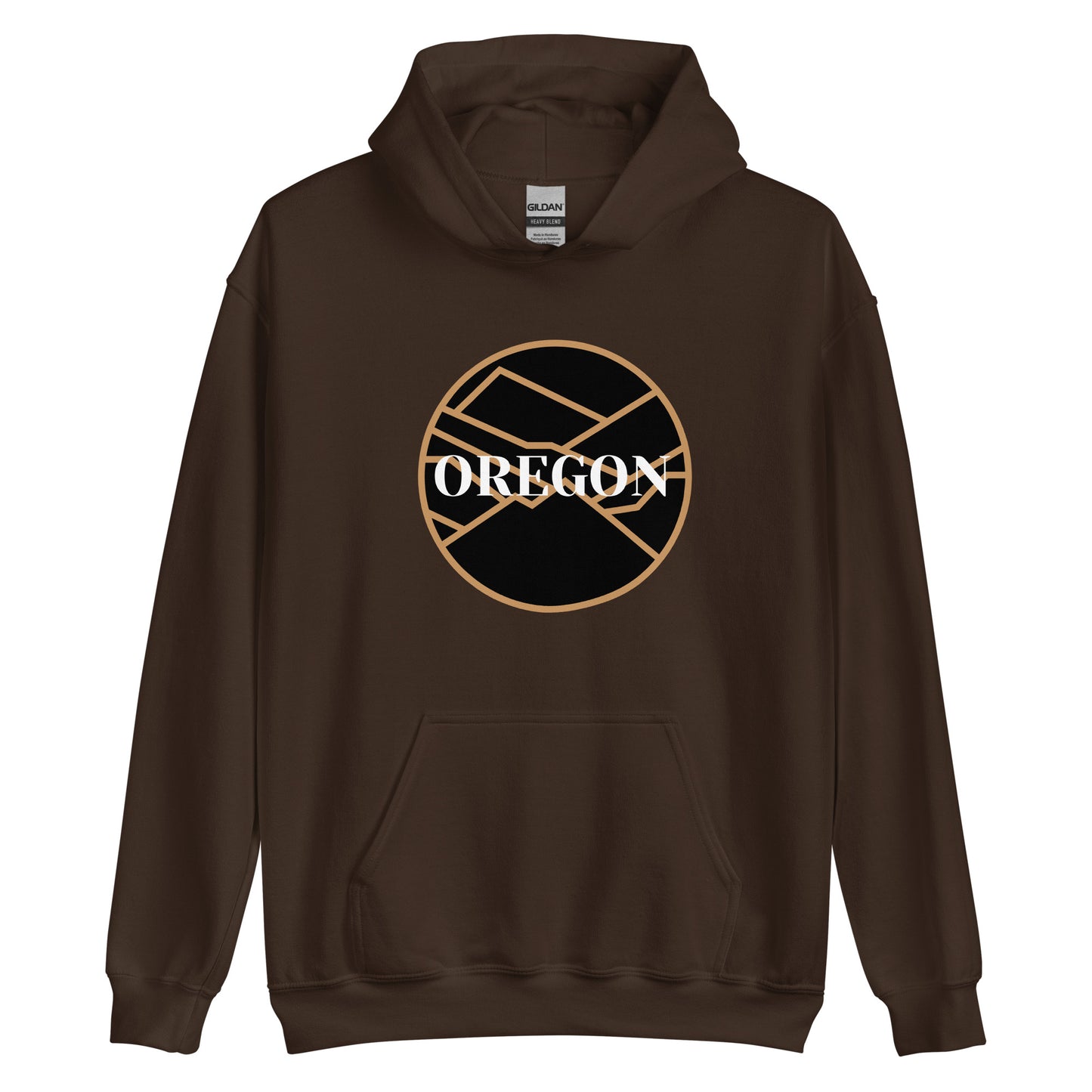 OREGON - Black/Tan - Unisex Hoodie