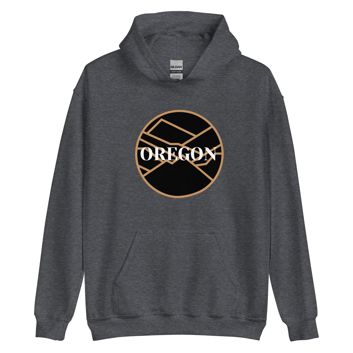 OREGON - Black/Tan - Unisex Hoodie