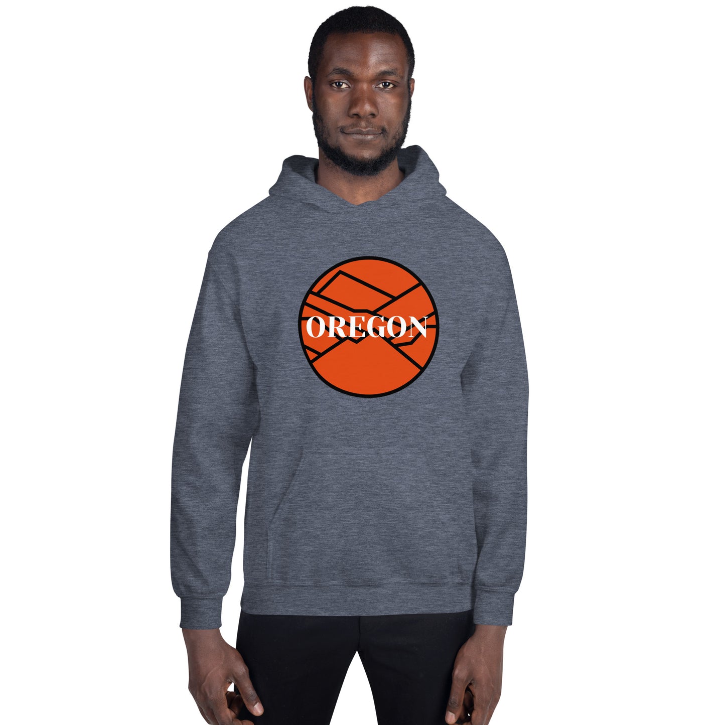 OREGON - Orange/Black - Unisex Hoodie