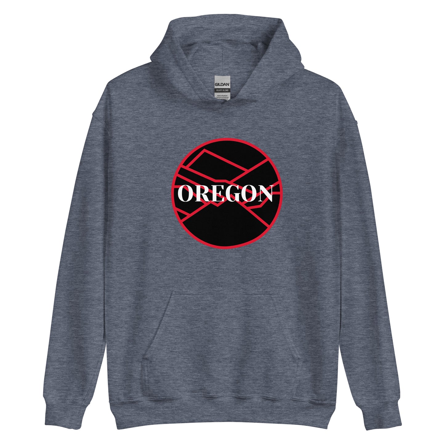 OREGON - Black/Red - Unisex Hoodie