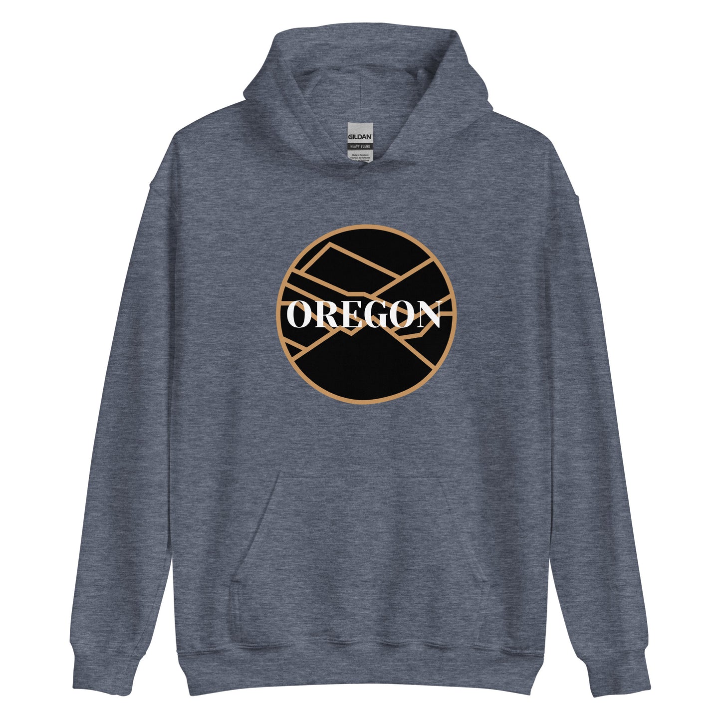 OREGON - Black/Tan - Unisex Hoodie