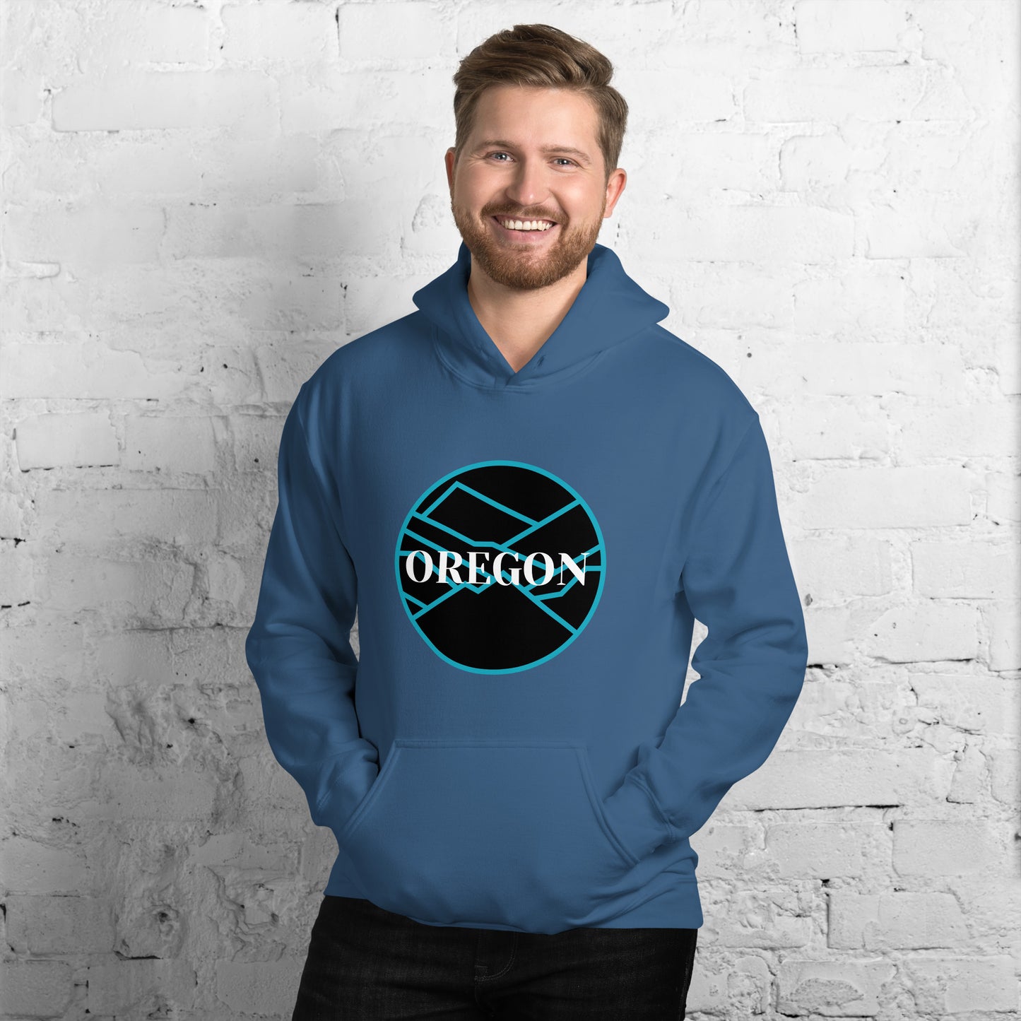 OREGON - Blue/Black - Unisex Hoodie