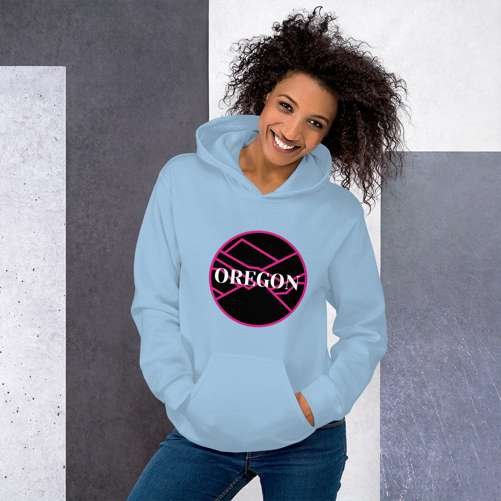 OREGON - Pink/Black - Unisex Hoodie