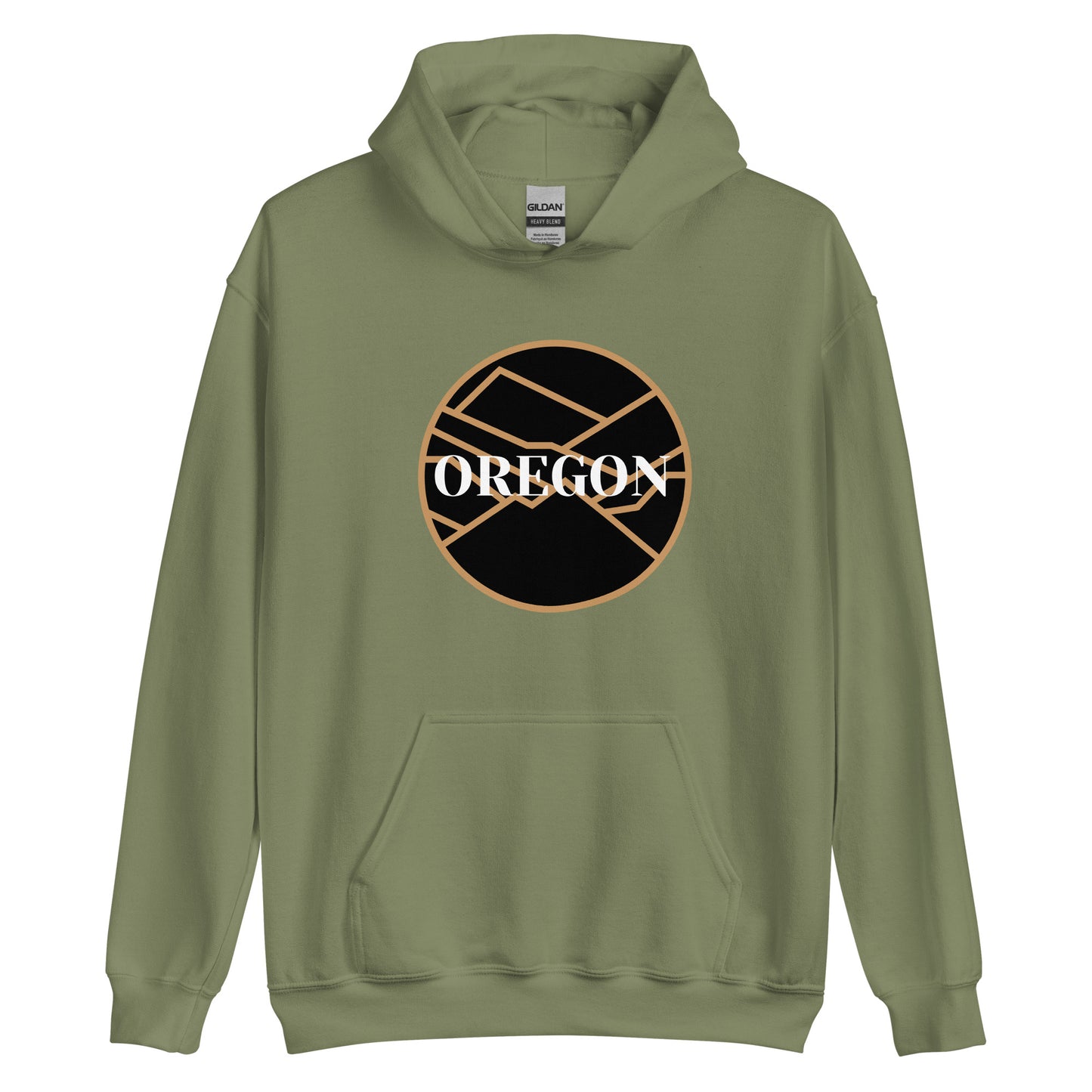 OREGON - Black/Tan - Unisex Hoodie