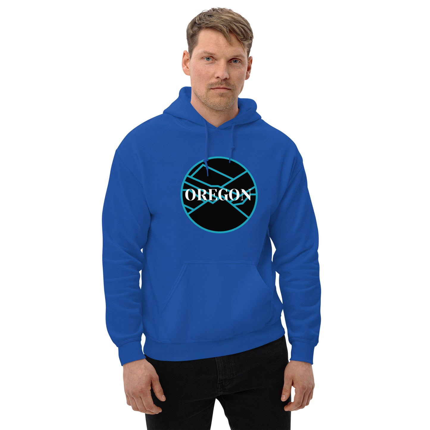 OREGON - Blue/Black - Unisex Hoodie