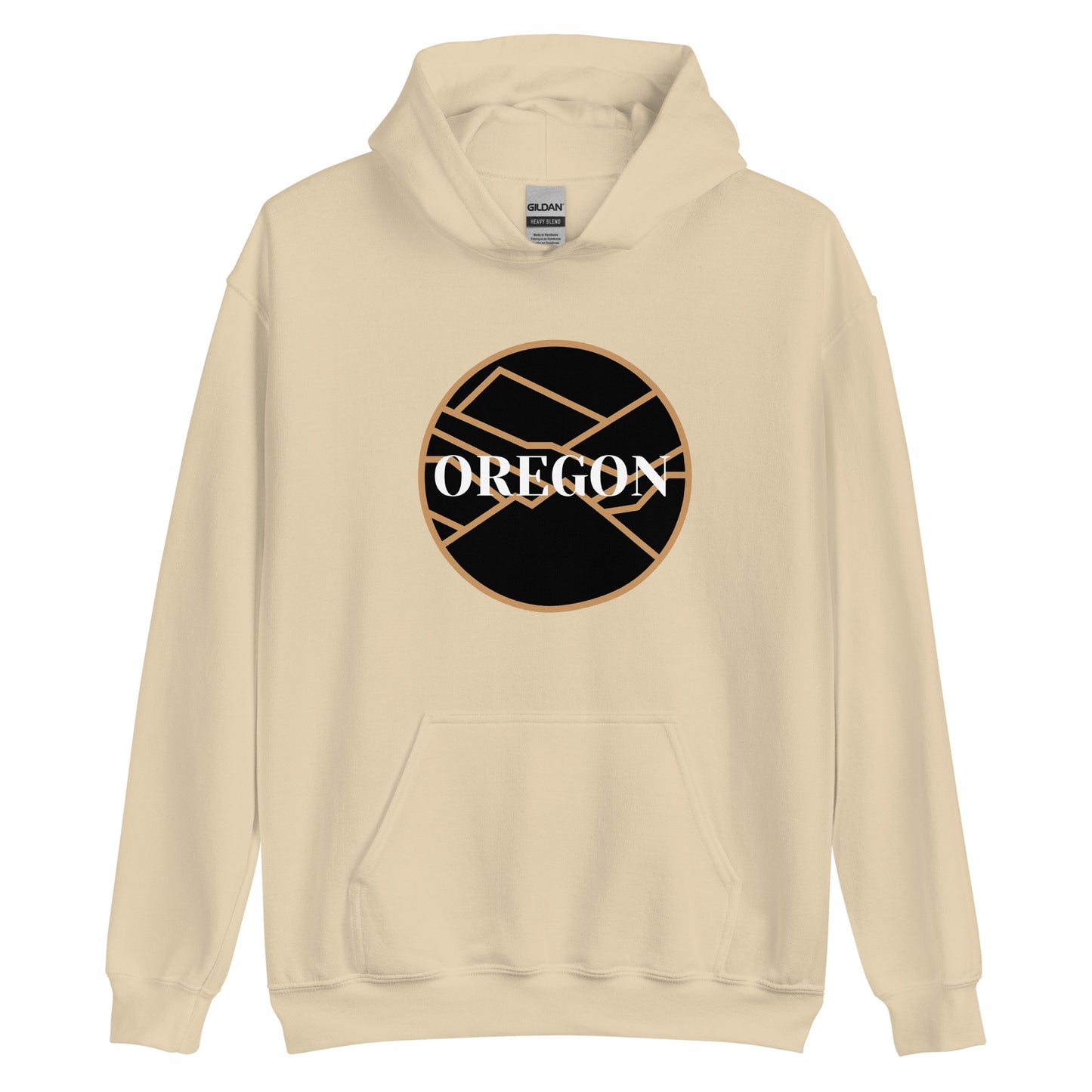 OREGON - Black/Tan - Unisex Hoodie