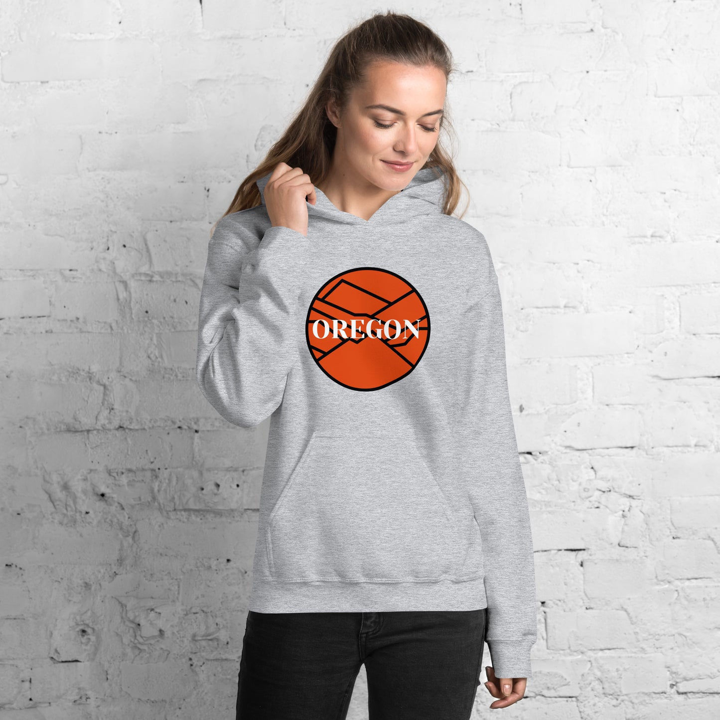 OREGON - Orange/Black - Unisex Hoodie