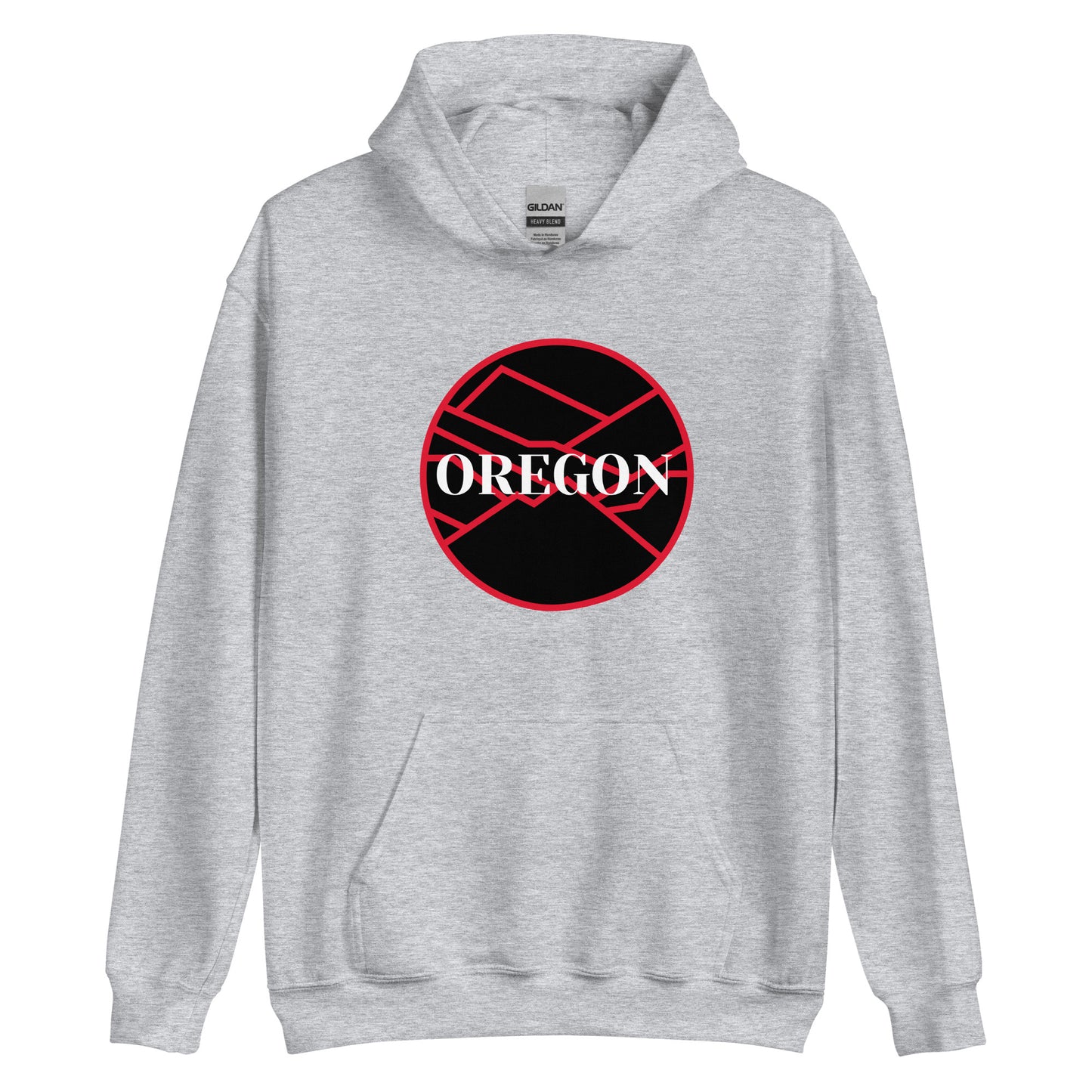 OREGON - Black/Red - Unisex Hoodie