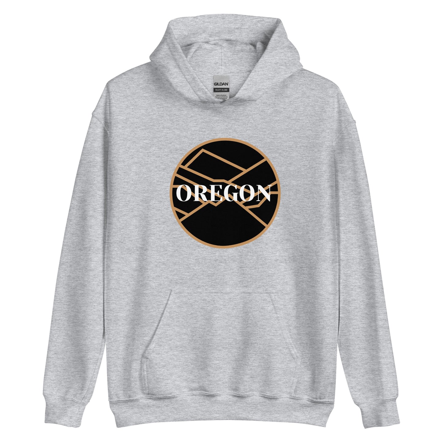 OREGON - Black/Tan - Unisex Hoodie