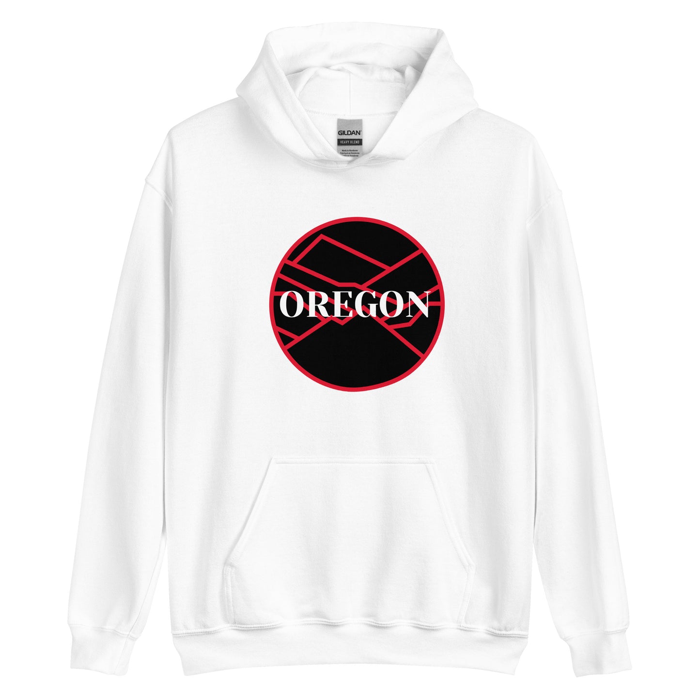 OREGON - Black/Red - Unisex Hoodie